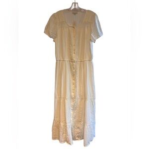 American Eagle White Prairie Maxi Dress size XL